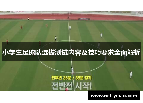 小学生足球队选拔测试内容及技巧要求全面解析